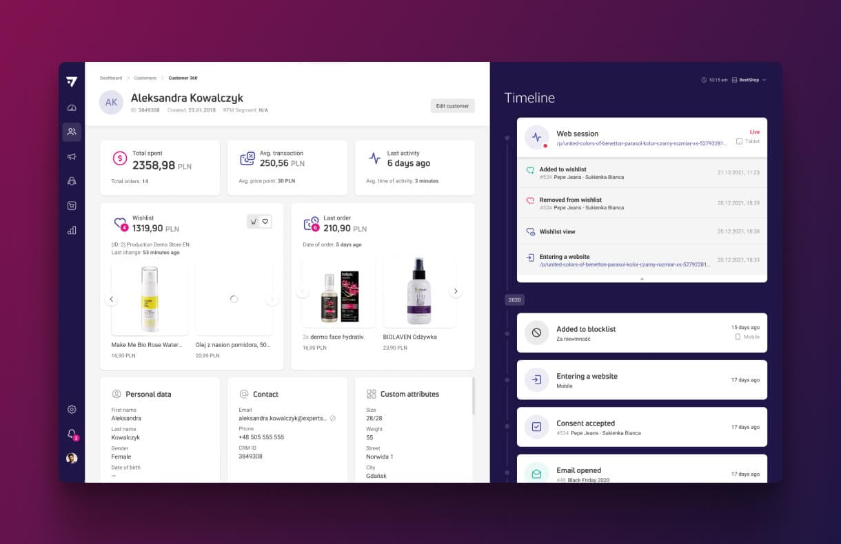 ExpertSender: Customer Data Platform — 1